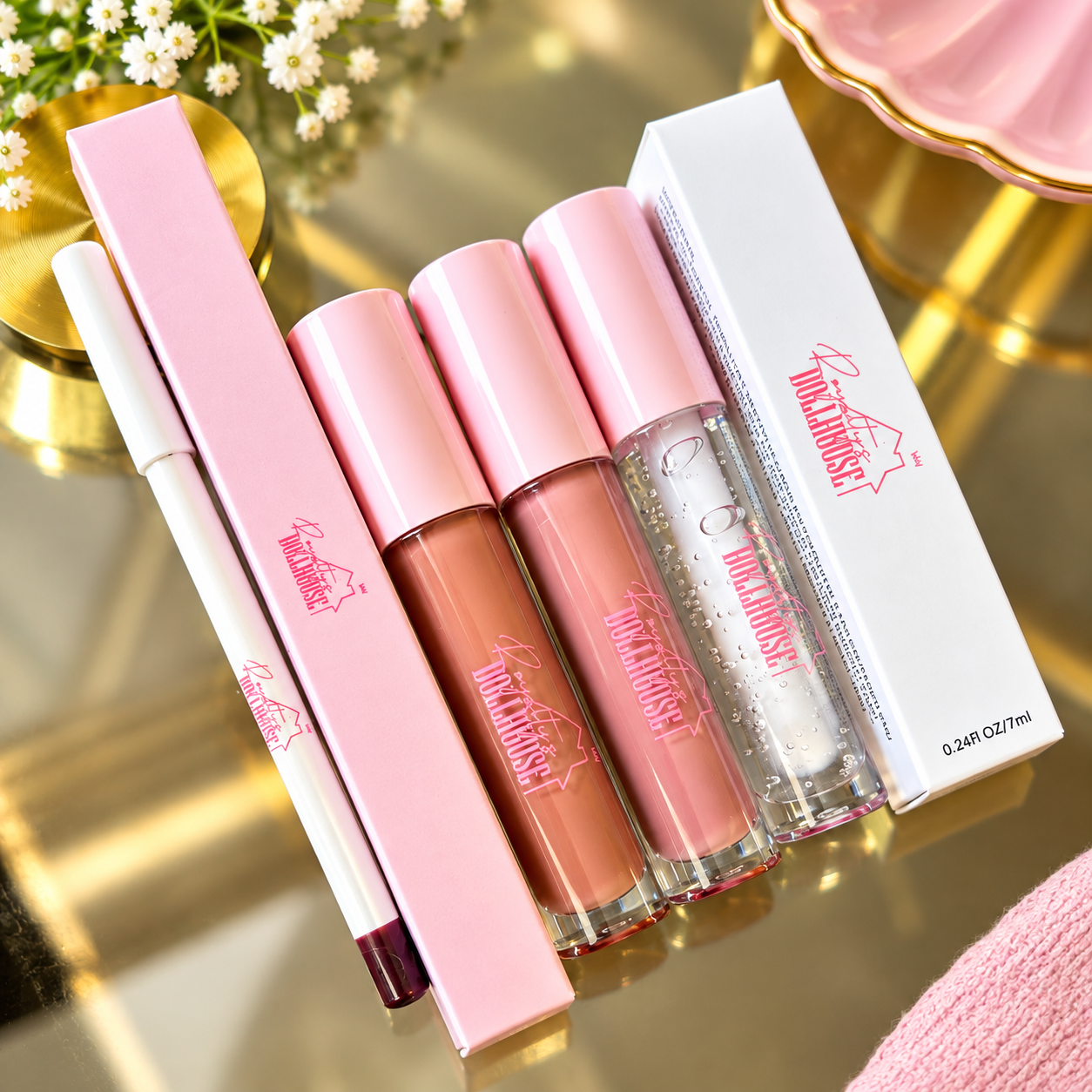 Prefilled Logo on Lipgloss Tubes